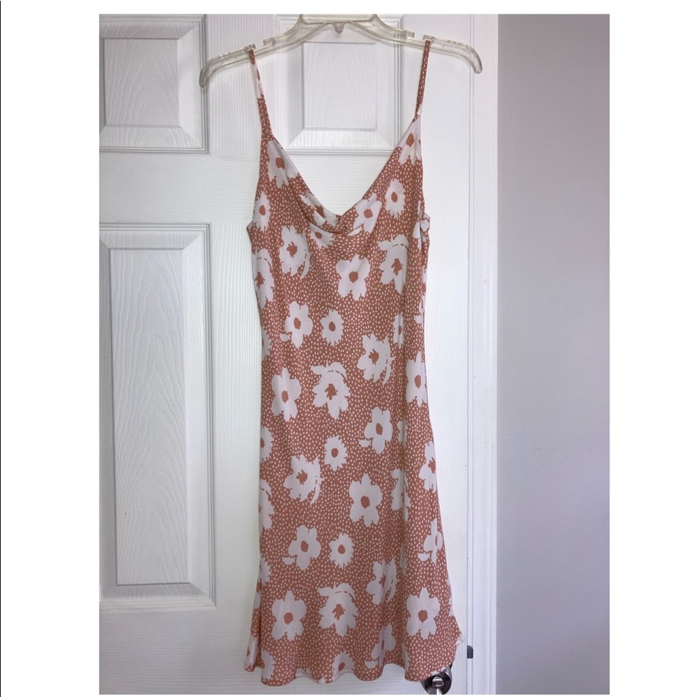 Pink dress with flowers